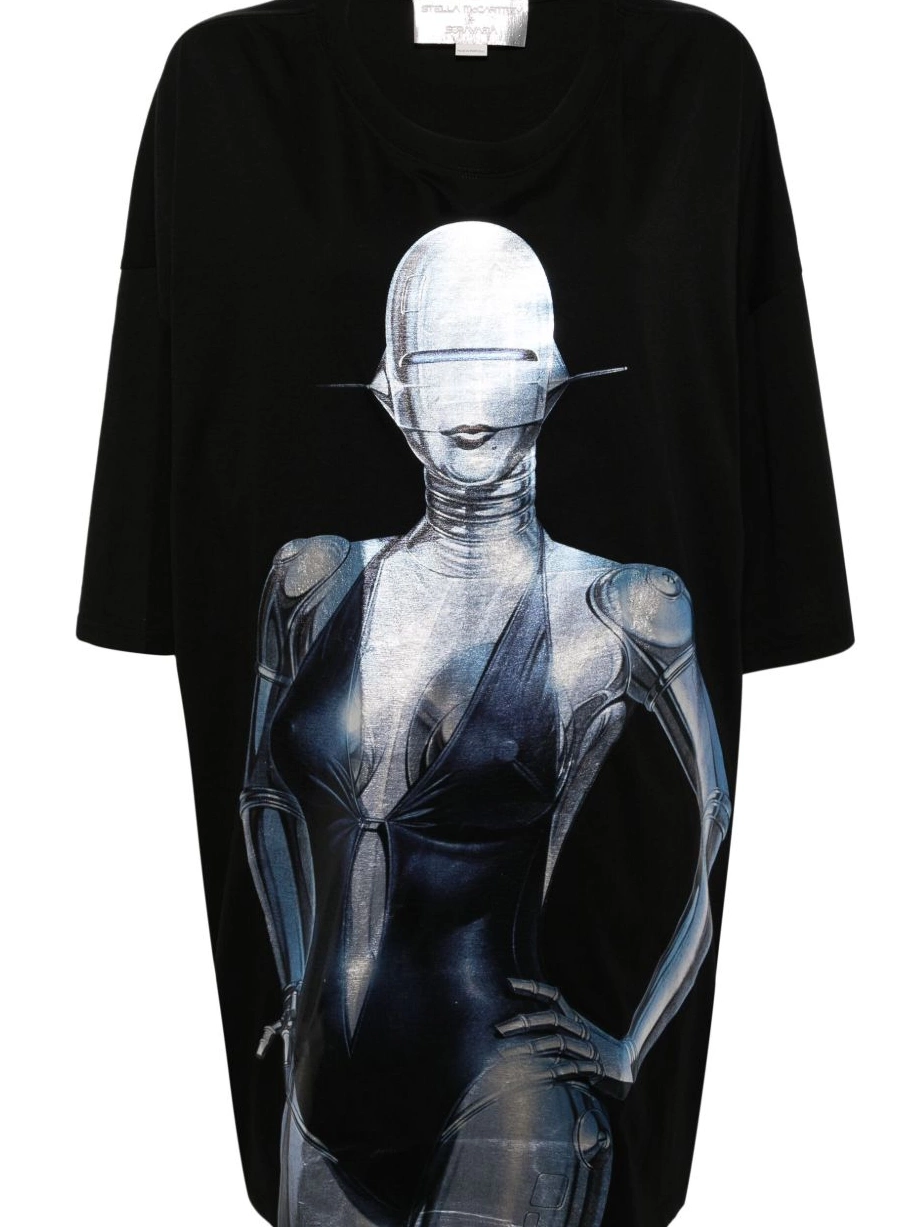 Affordable Robot-print x Surayama T-shirt Stella Sexy McCartney Women dress 0706